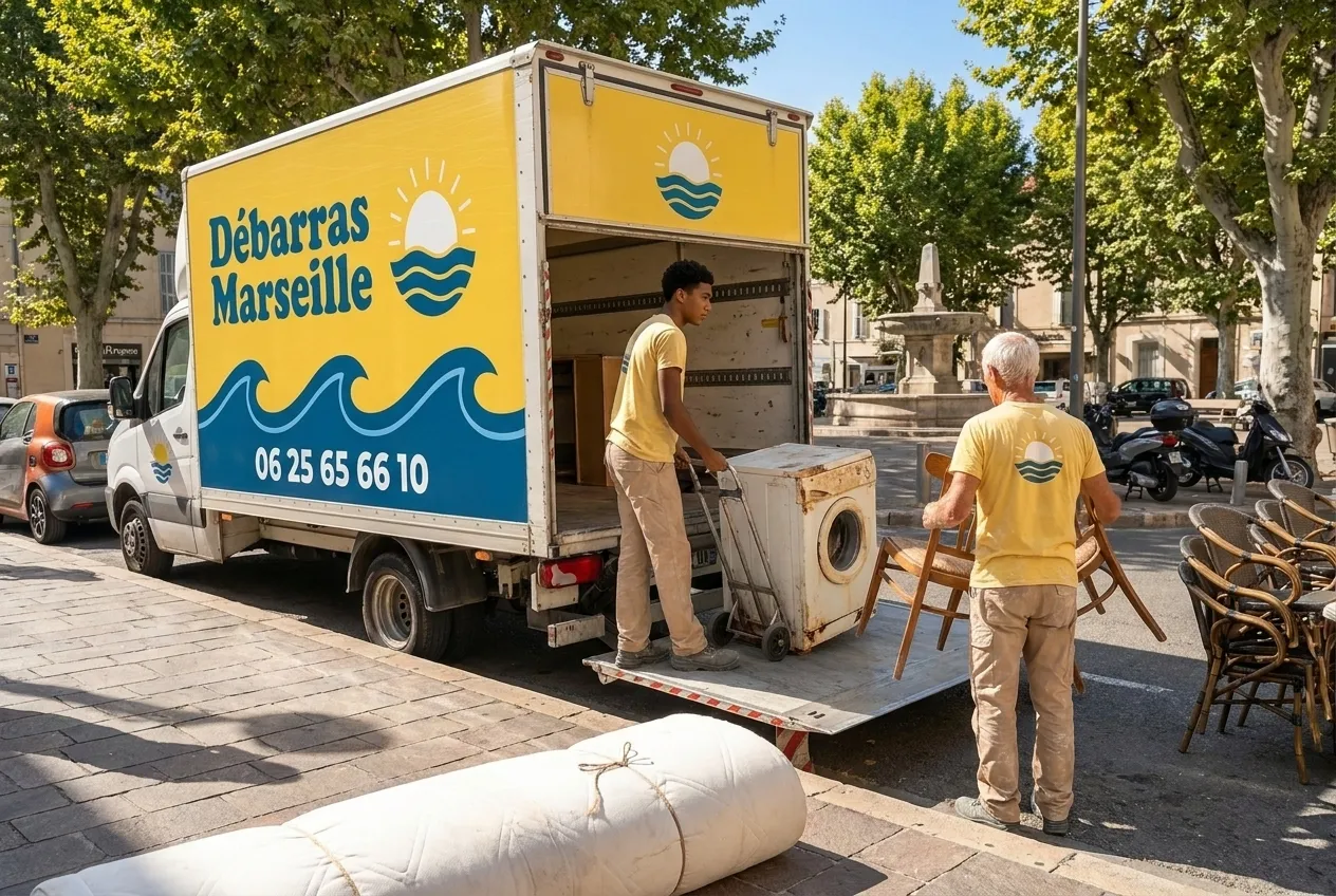 Enlèvement encombrants : l'équipe de Débarras Marseille à l'ouvrage
